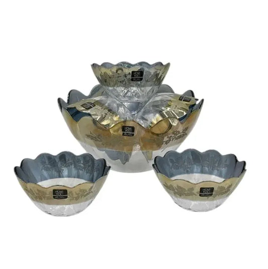 Stylish Hasir Golden Fruit Set 7Pc (Glass)