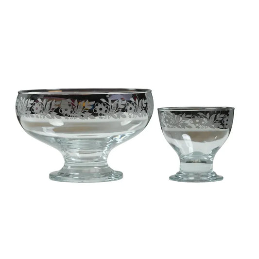 Silver Cut Ice Cream 7PC Set