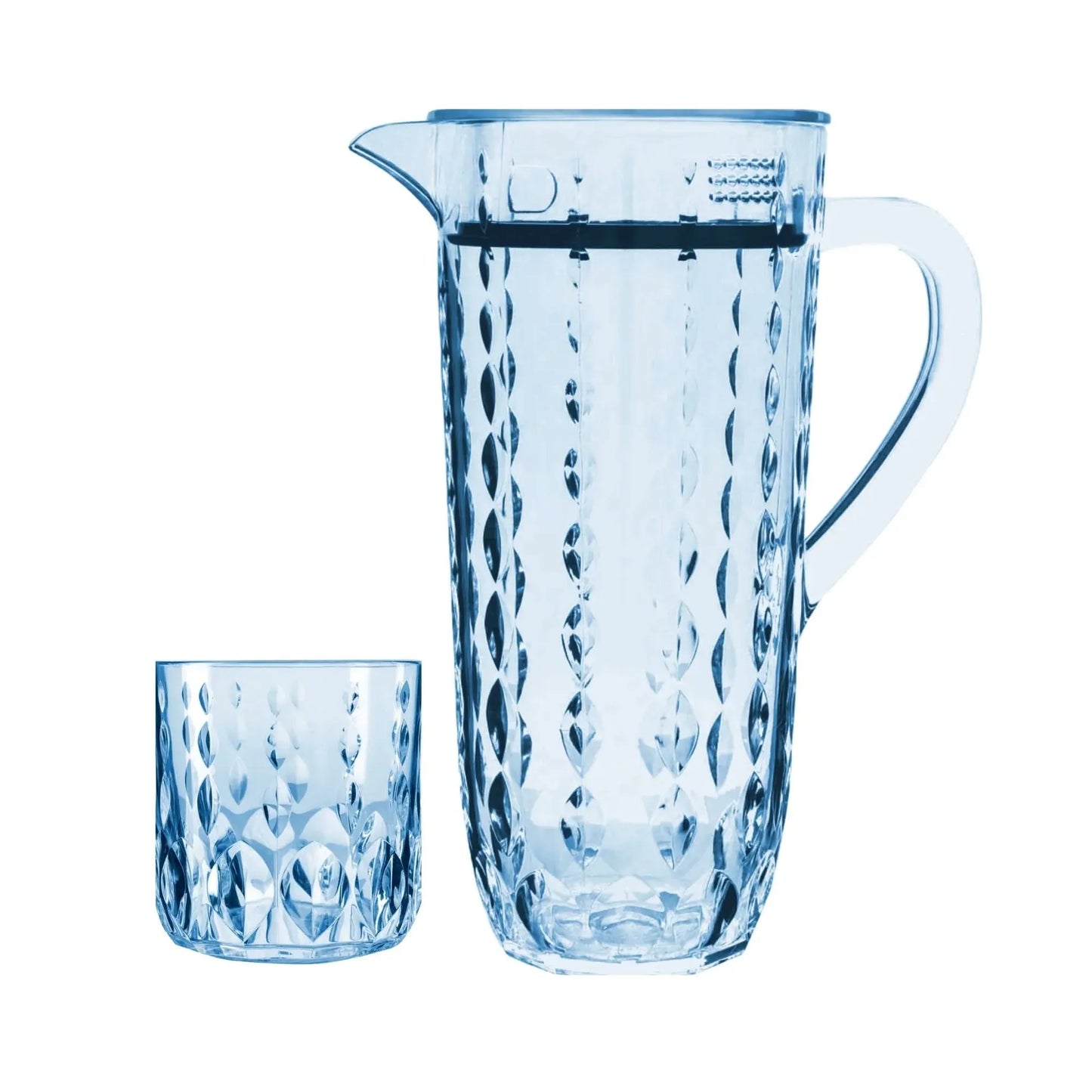 Acrylic Water Drop Cut Water Set 7 Pc (DOF Glass)