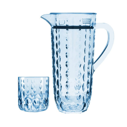 Acrylic Water Drop Cut Water Set 7 Pc (DOF Glass)