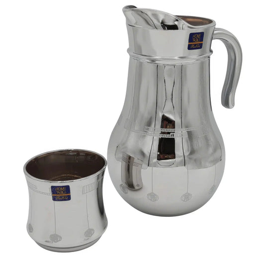 Lining Printed Silver Jug Glass Set with DOF glass (Glassware)