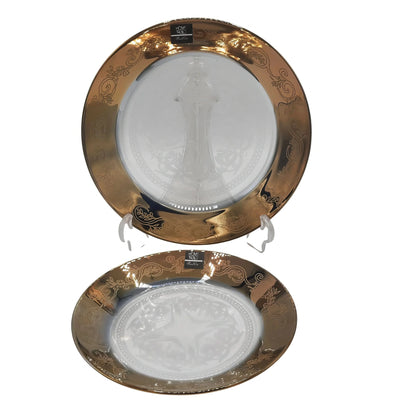 Vintage Gold Dessert Plate Set 7 PCS