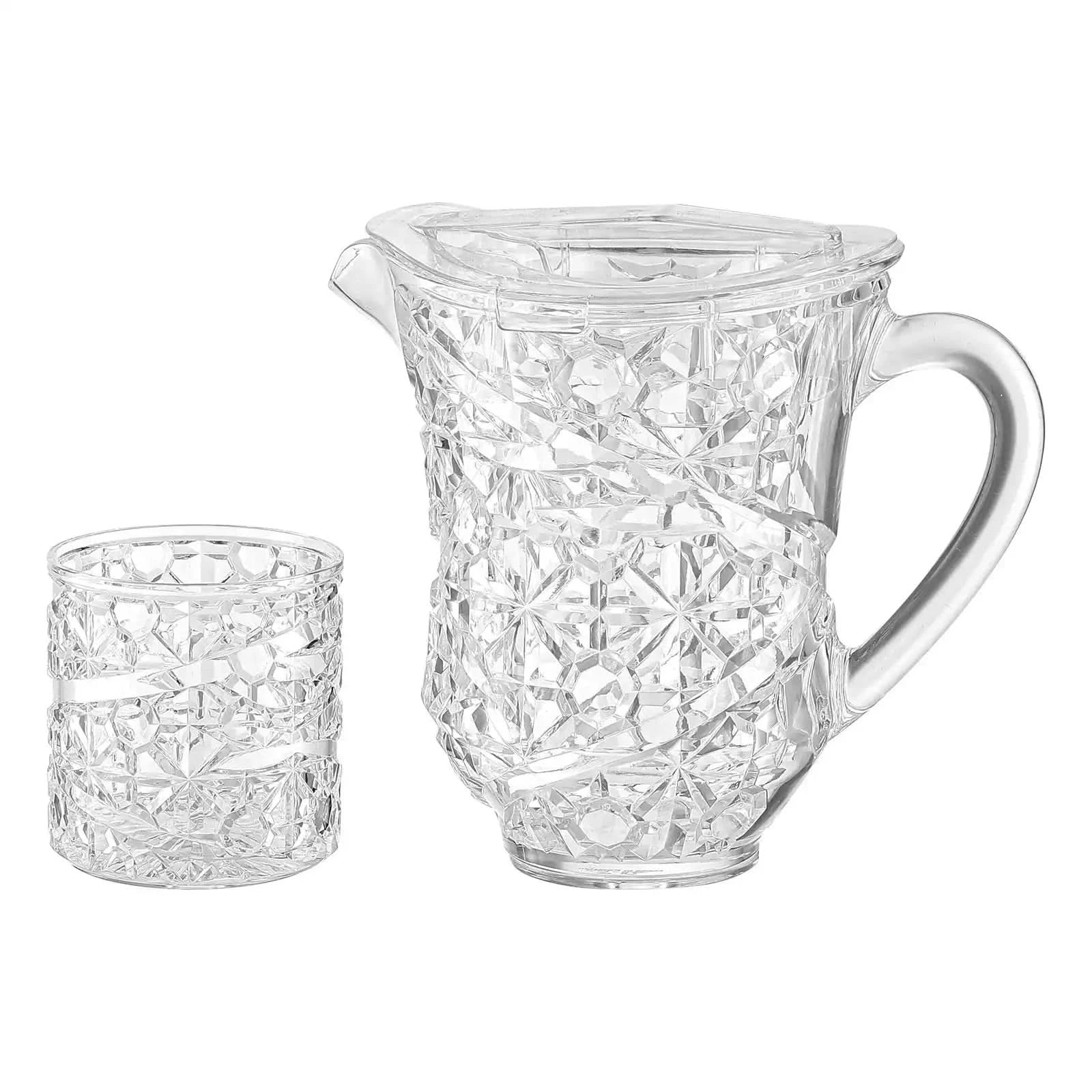Acrylic Baroque Spark Water Set 7pc (glass 330ml & jug 1300ml)