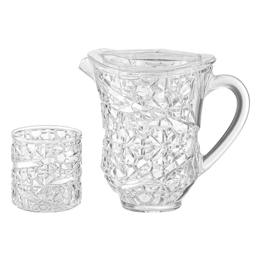 Acrylic Baroque Spark Water Set 7pc (glass 330ml & jug 1300ml)