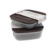 H&T Storage Square Box 2Pc Set (700+1200 Ml)