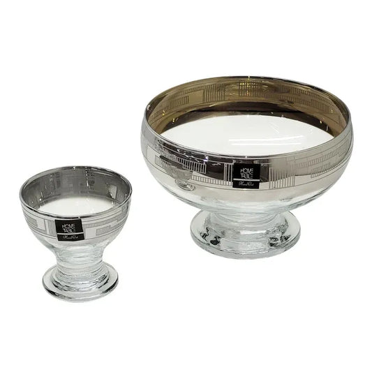 enezia Silver Opulence Dessert Set – 7 Pcs