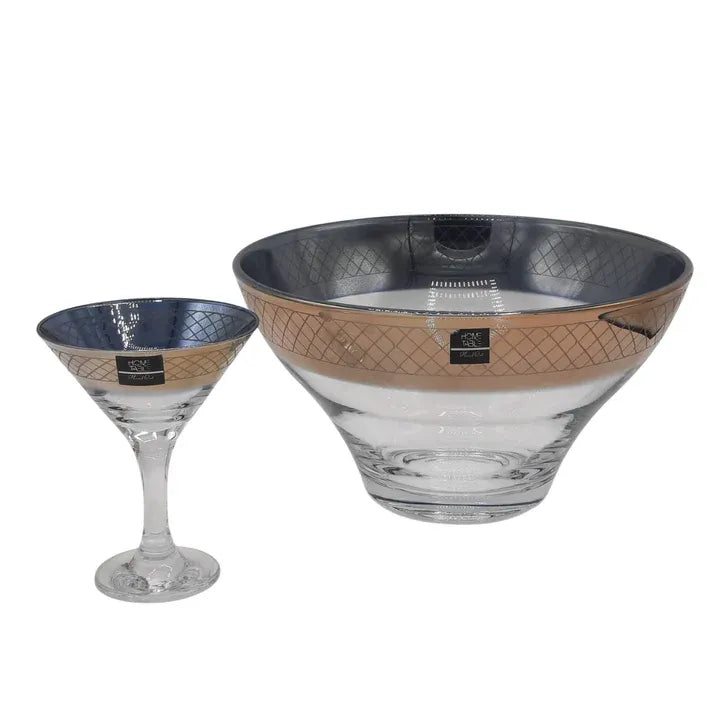 Venezia H/GOLD & Cutting Ice Cream Set 7PC