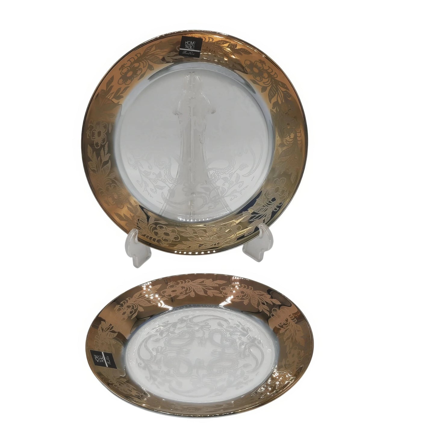 Vintage Gold Dessert Plate Set 7 PCS