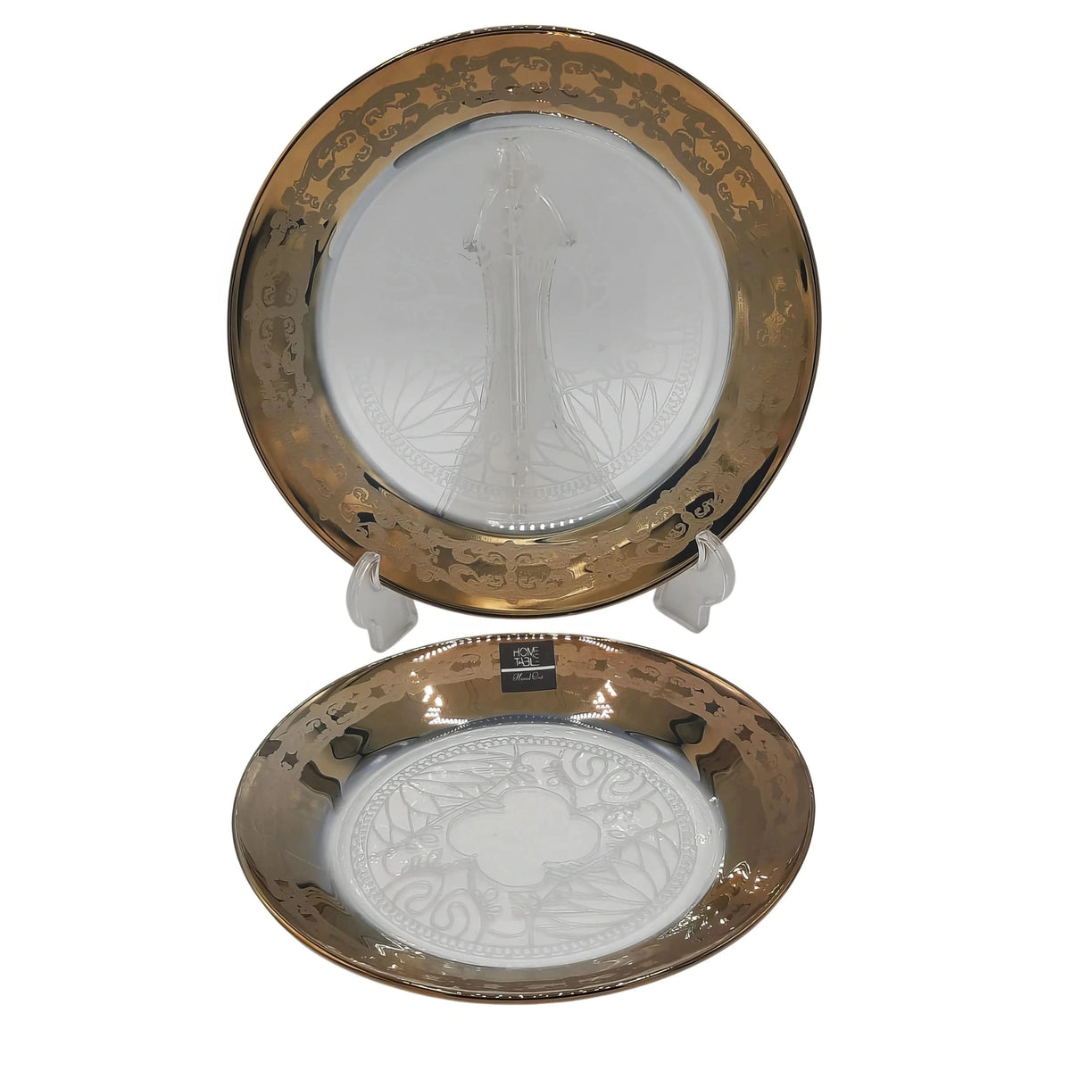 Vintage Gold Dessert Plate Set 7 PCS