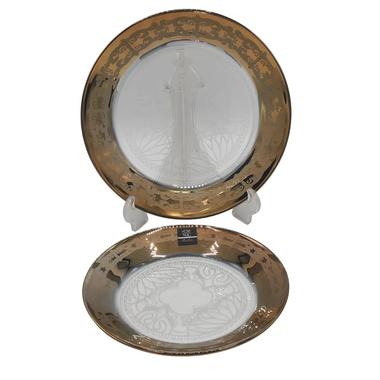 Vintage Gold Dessert Plate Set 7 PCS