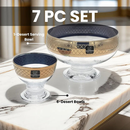 Regal Venezia Golden Ice Cream Set – 7 Pcs