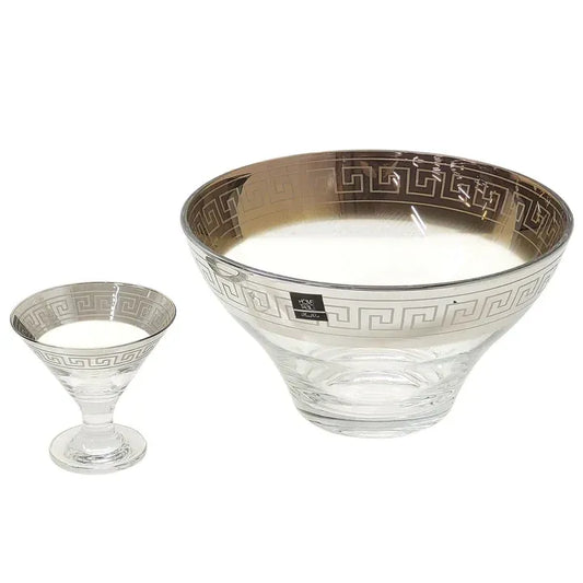 Venezia Golden Crystal Ice Cream Set – 7 Pcs