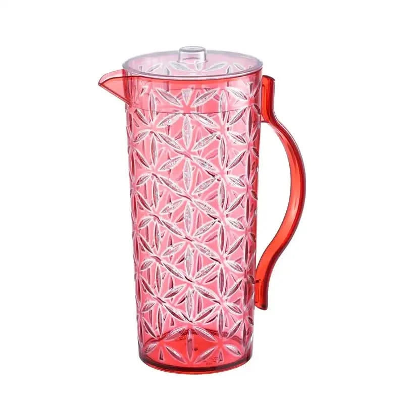 Flower Cut Double Colour White+Red Jug 1.8L
