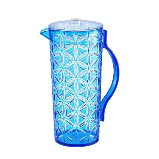 Flower Cut Double Colour White+Blue Jug 1.8L