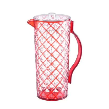 Diamond Cut Double Colour White+Red Jug 1.8L