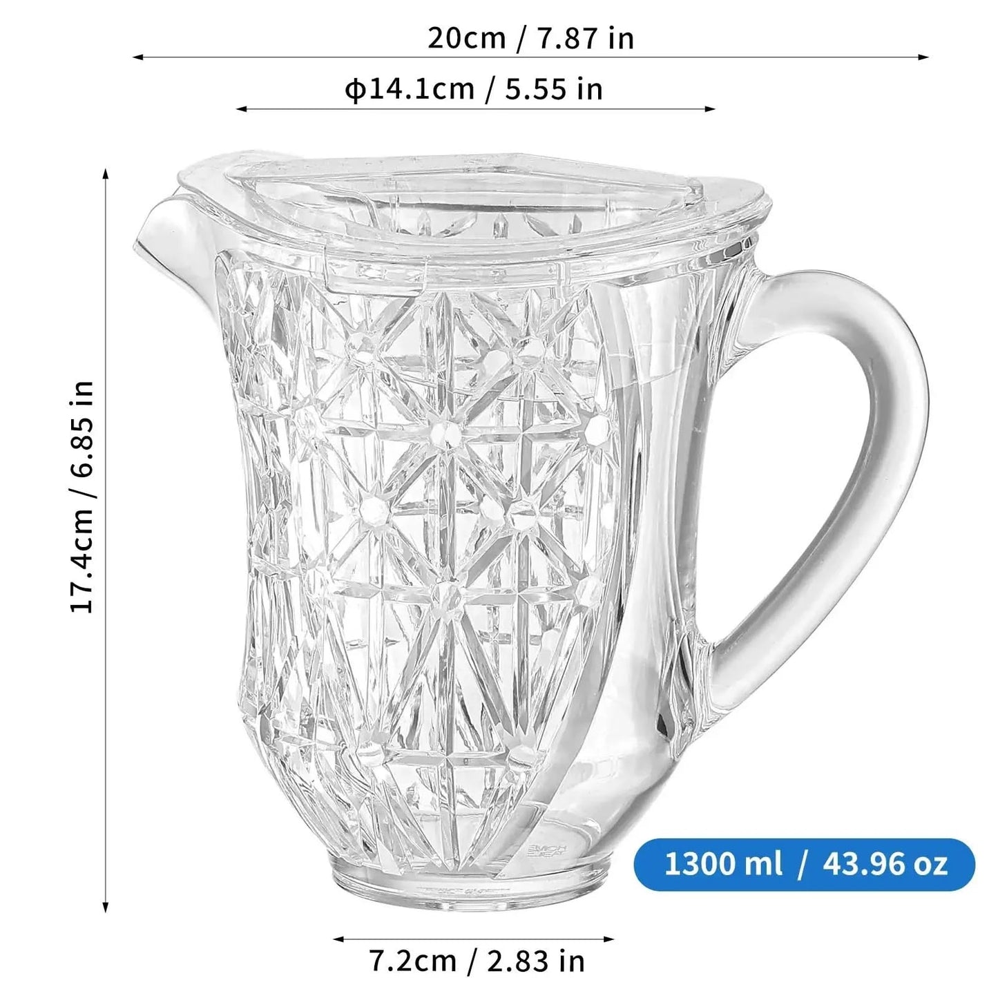 Acrylic Classic Crest Jug 1300ml 1 PC