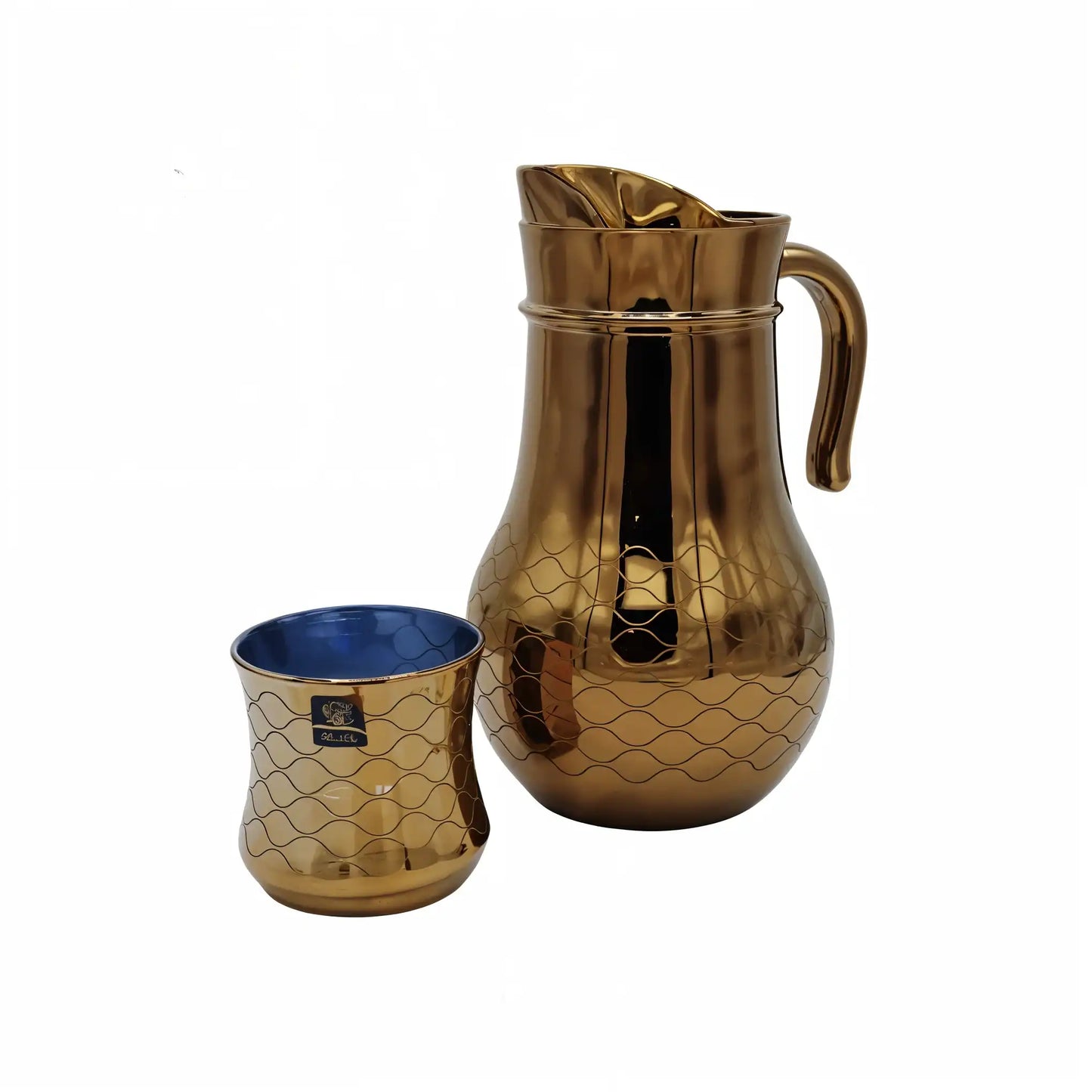 Premium Golden DOF Water Set 7PC (Glassware)