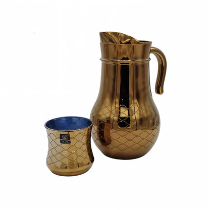 Premium Golden DOF Water Set 7PC (Glassware)