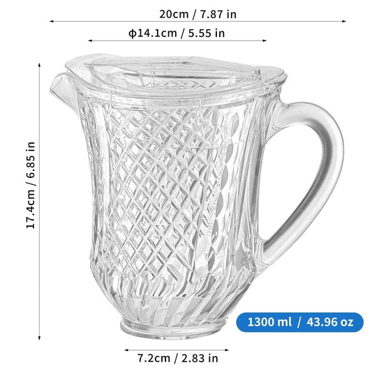Acrylic Diamond Net Jug 1300ml 1 PC