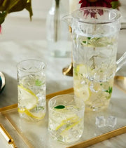 Acrylic Leaves Cut Water Set 7 Pc (Hb Glass)
