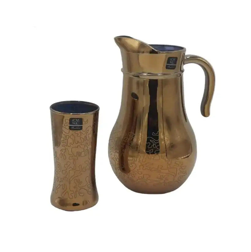 Luxury Golden Jug Glass Set with HB glass 7PC (Glassware)