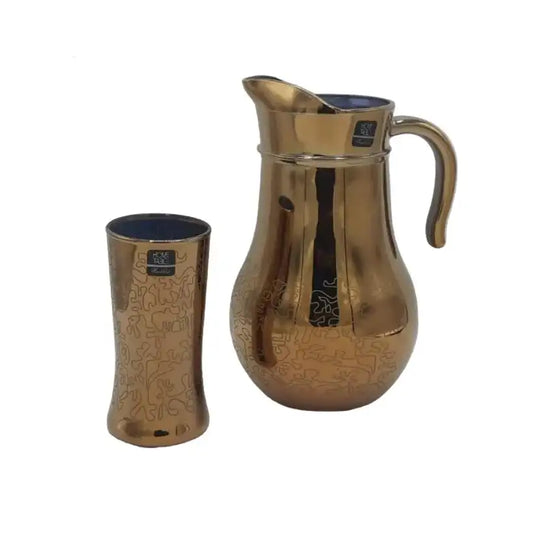 Luxury Golden Jug Glass Set with HB glass 7PC (Glassware)
