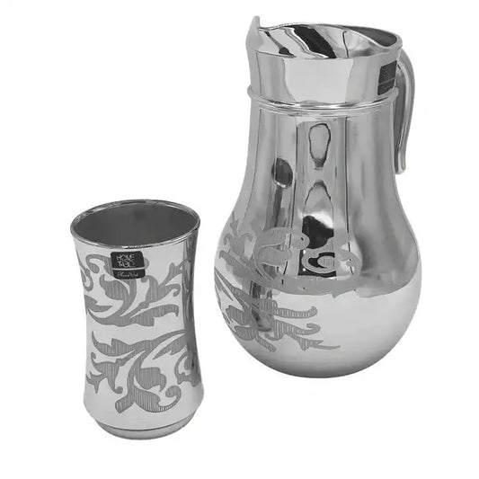 Stylish Silver Jug glass set with HB glass-7 PC (Glassware)