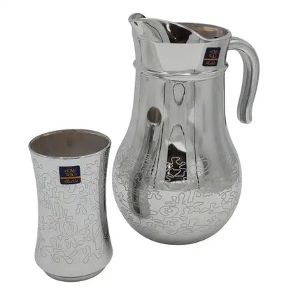 Antique Silver Jug glass set with HB glass-7 PC (Glassware)