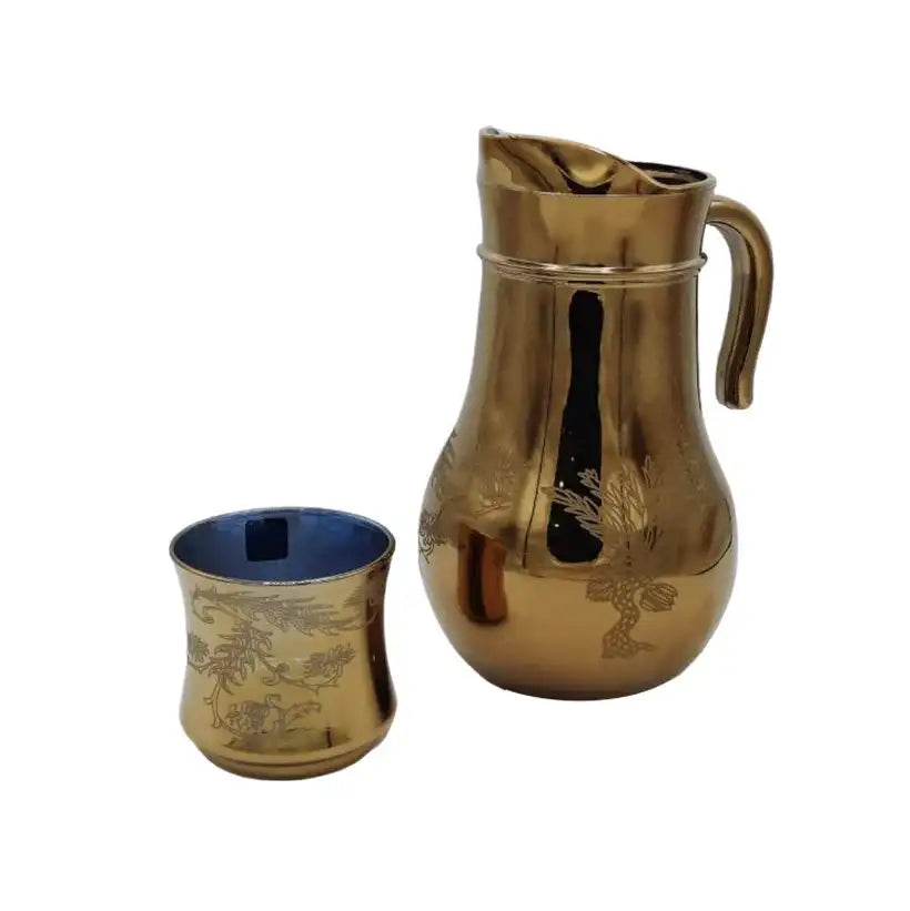 Glamorous Golden Jug Glass Set with DOF glass 7PC (Glassware)