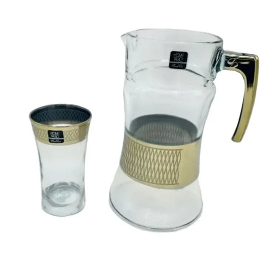 Luxury Azur Golden Water Set 7Pc (Glass)