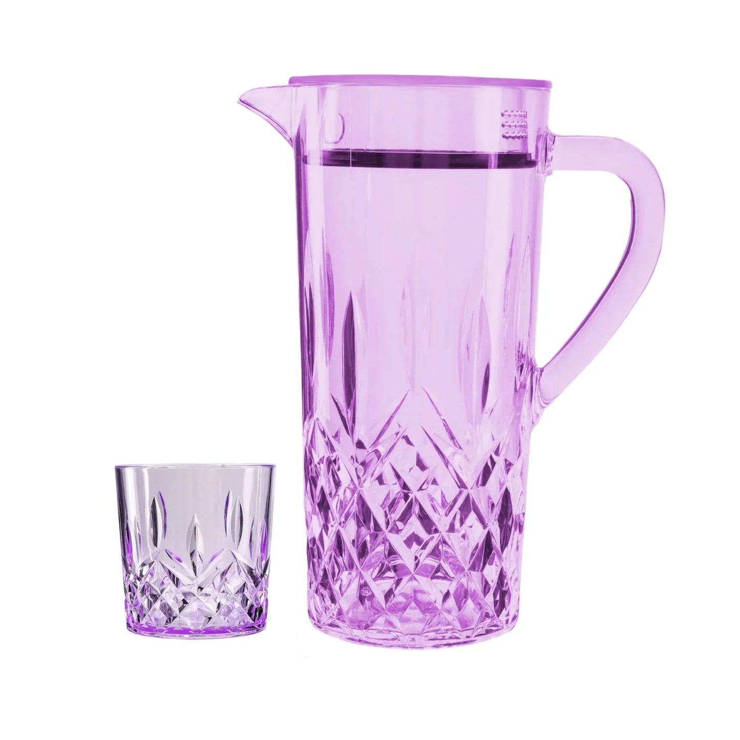 Acrylic Diamond Cut Water Set 7 Pc (DOF Glass)