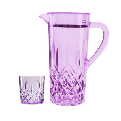 Acrylic Diamond Cut Water Set 7 Pc (DOF Glass)