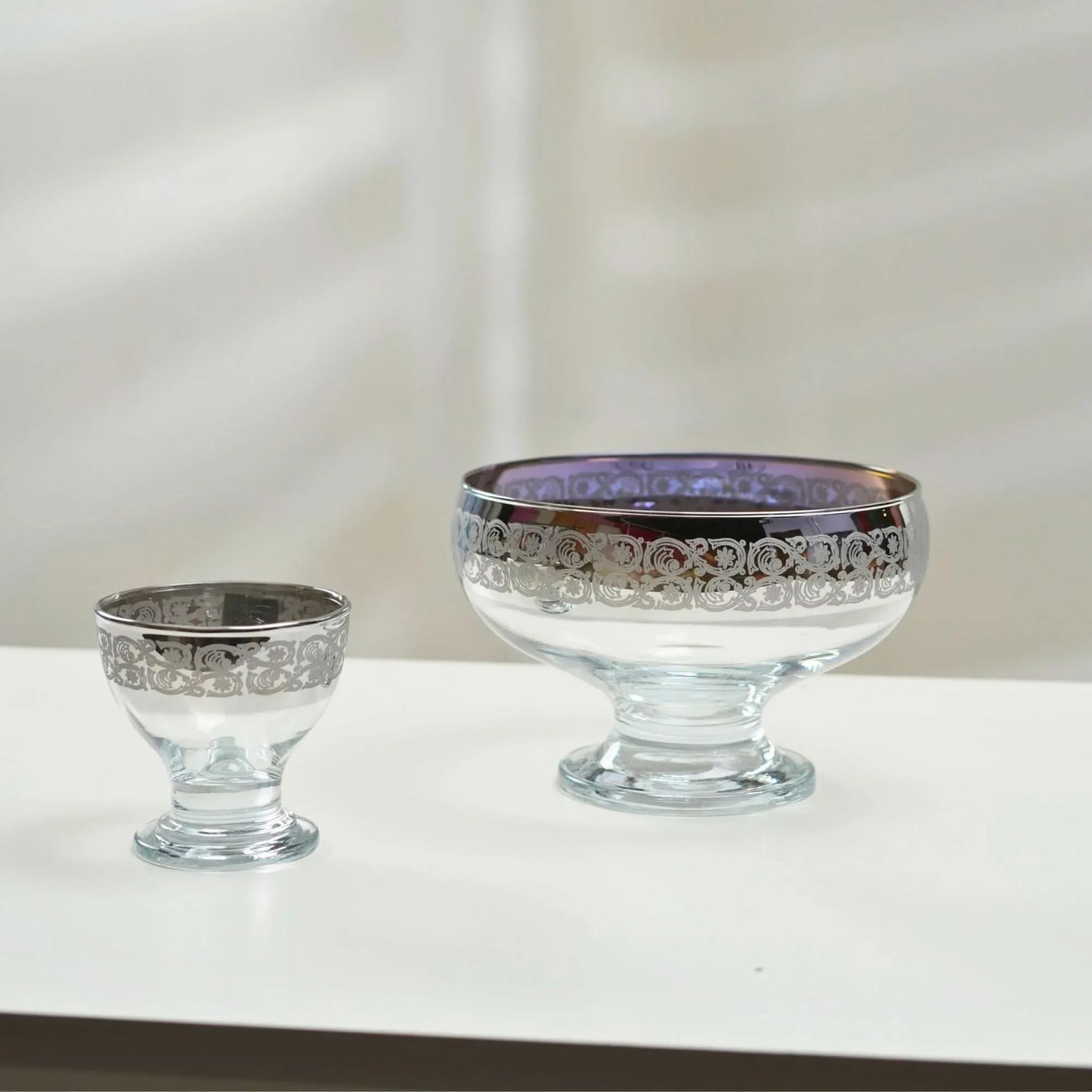 Silver Cut Ice Cream 7PC Set