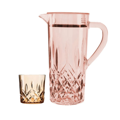 Acrylic Diamond Cut Water Set 7 Pc (DOF Glass)