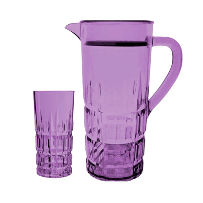 Acrylic Spearhead Cut Water Set 7 Pc (Hb Glass)