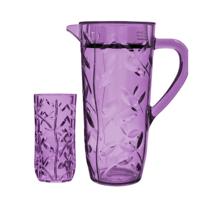 Acrylic Leaves Cut Water Set 7 Pc (Hb Glass)