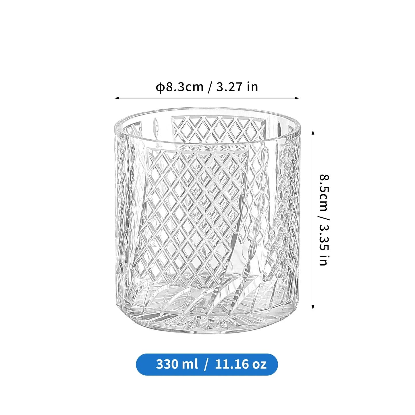 Acrylic Diamond Net Glass 330ml 1 PC
