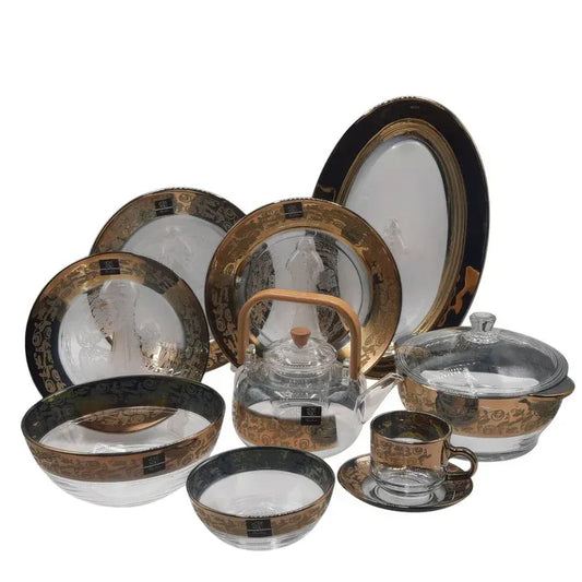 Celestial Gold Luxe Dinnerware Set – 42 Piece Gift Box