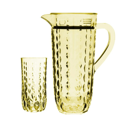 Acrylic Water Drop Cut Water Set 7 Pc (Hb Glass)