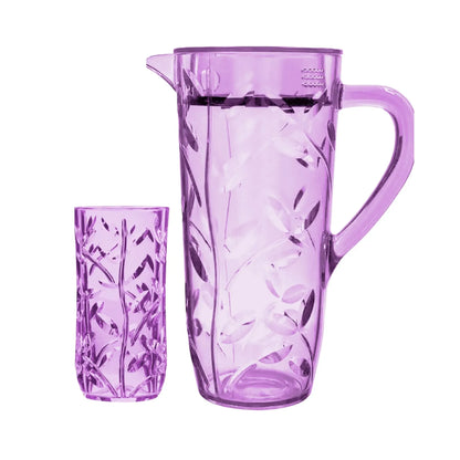 Acrylic Leaves Cut Water Set 7 Pc (Hb Glass)