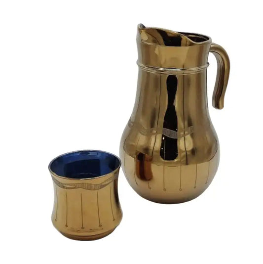 Royal Golden Jug Glass Set with DOF glass 7PC (Glassware)