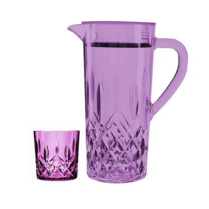 Acrylic Diamond Cut Water Set 7 Pc (DOF Glass)