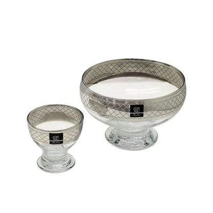 Venezia Silver Mist Ice Cream Set – 7 Pcs