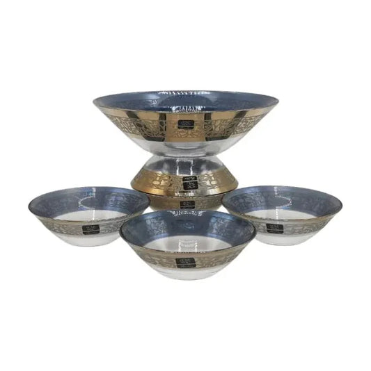 Fashionable Invitation Golden Fruit Set 7Pc (Glass)